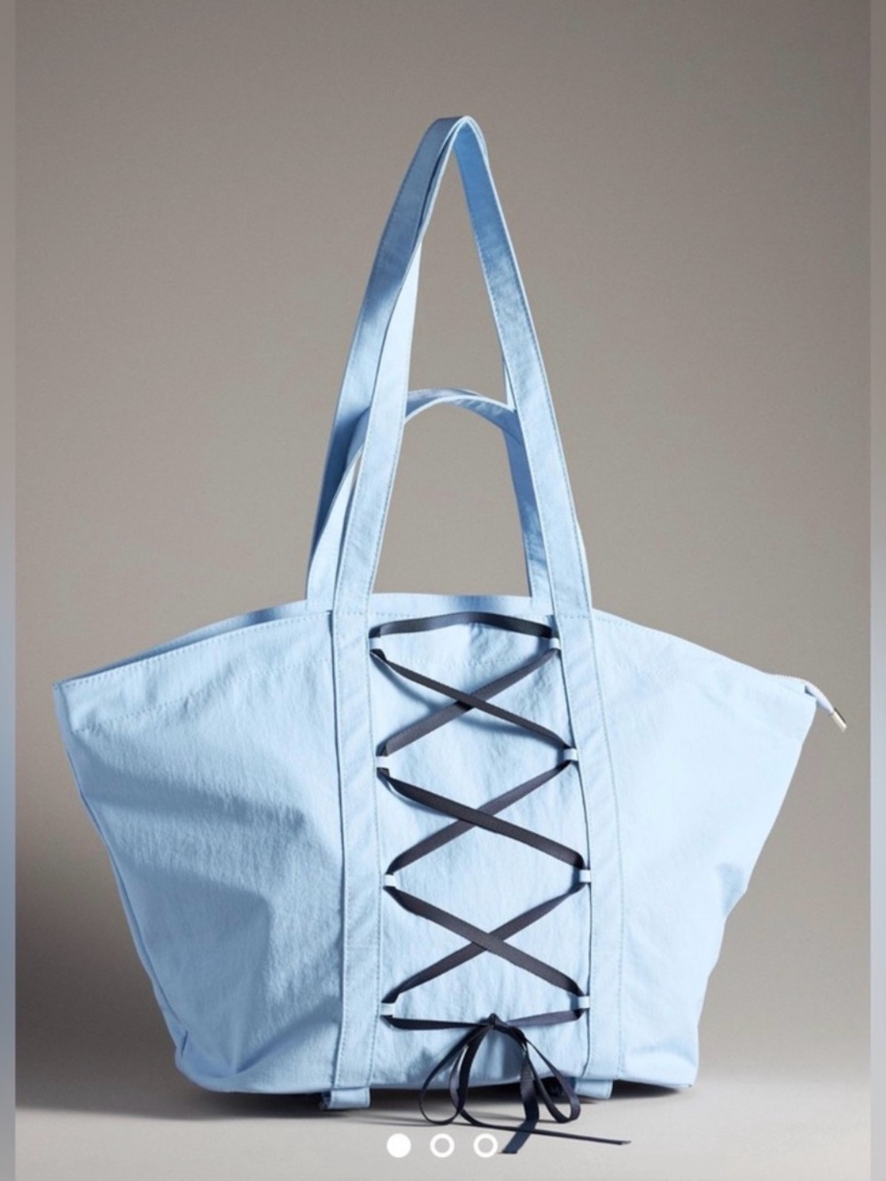 Anthro Dasha Lace Up Trapeze Tote